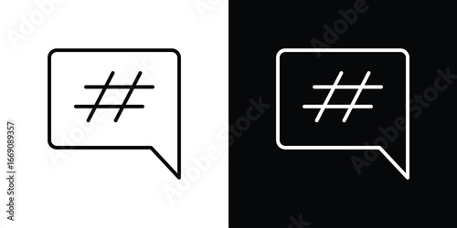 Hashtag icon. Simple Minimal Pictogram. Vector