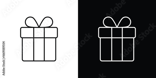 Gift icon. Simple Minimal Pictogram. Vector