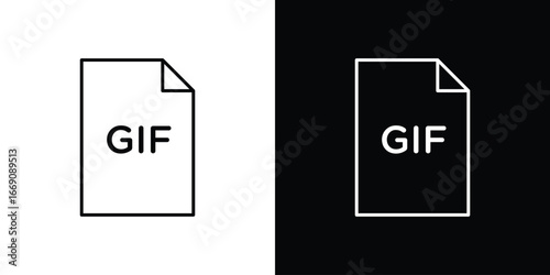 Gif icon. Simple Minimal Pictogram. Vector