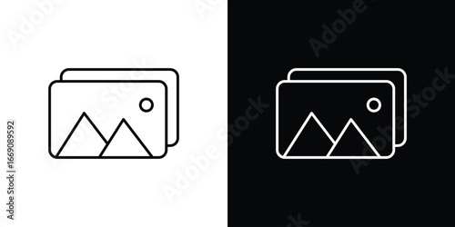 Gallery icon. Simple Minimal Pictogram. Vector