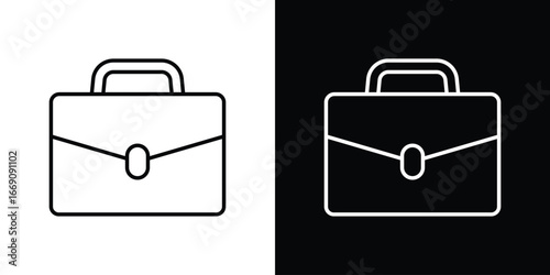 Briefcase icon. Simple Minimal Pictogram. Vector