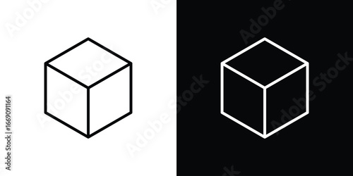 Box icon. Simple Minimal Pictogram. Vector