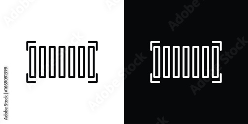 Barcode read icon. Simple Minimal Pictogram. Vector