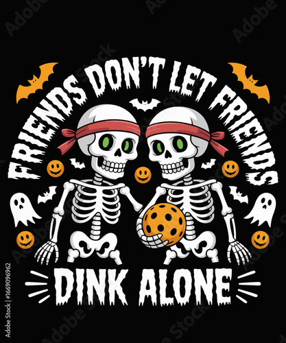 Friends Don't Let Friends Dink Alone Funny Ghost Lover