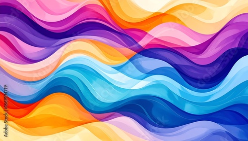 Colorful Abstract Wave Background. (2)