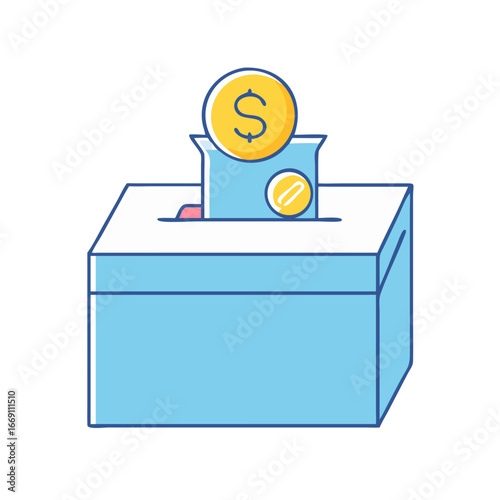 A donation box, full of good intentions and financial contributions