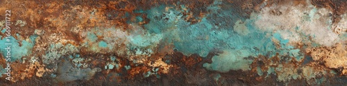 Abstract rusty teal paint texture background