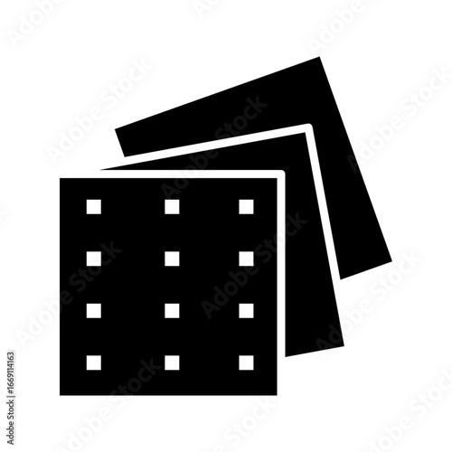 Sample vector icon, catalogue of architecture decoration material i.s. tile, vinyl, linoleum and wallpaper for choose selection concept with pattern, texture, style, color for interior. Editable strok