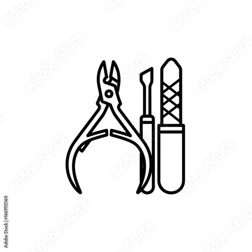 Personal hygiene tools vector icon in minimalist style  