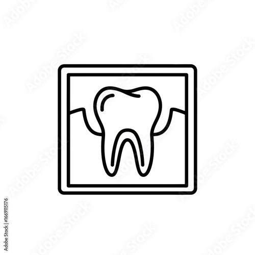 Dental Health Vector Icon with Tooth Illustration  