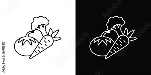 Vegetable icon collection. Web design, apps.