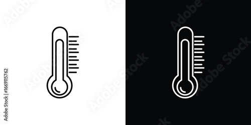 Temperature icon collection. Web design, apps.