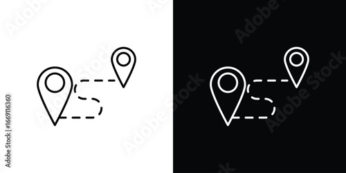 Route icon collection. Web design, apps.