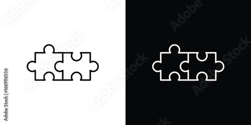 Puzzle piece icon collection. Web design, apps.