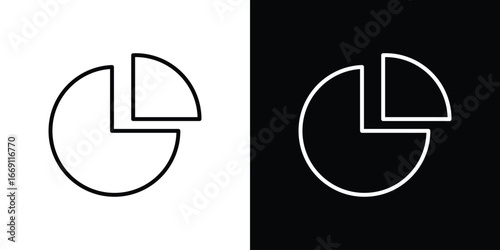 Pie chart icon collection. Web design, apps.