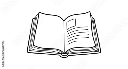 Open book with blank pages, ready for reading or writing.