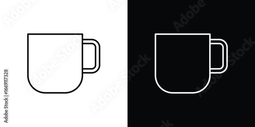 Mug icon collection. Web design, apps.