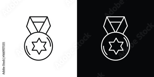 Medal icon collection. Web design, apps.