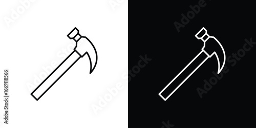 Hammer icon collection. Web design, apps.