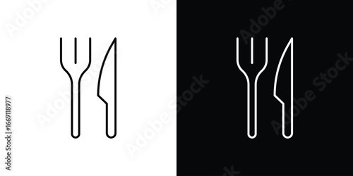 Fork and Knife icon collection. Web design, apps.
