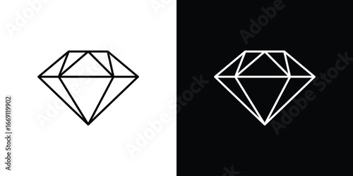 Diamond icon collection. Web design, apps.