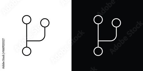 Code branch icon collection. Web design, apps.