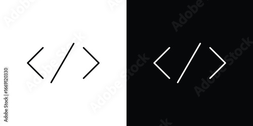 Code icon collection. Web design, apps.