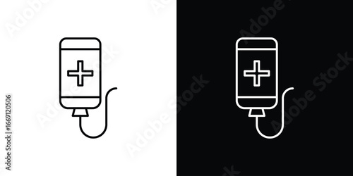 Chemotherapy icon collection. Web design, apps.