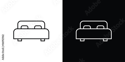 Bed icon collection. Web design, apps.