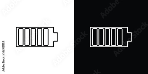 Battery icon collection. Web design, apps.