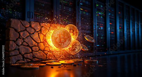 Digital Currency Sanctions – Economic War Concept