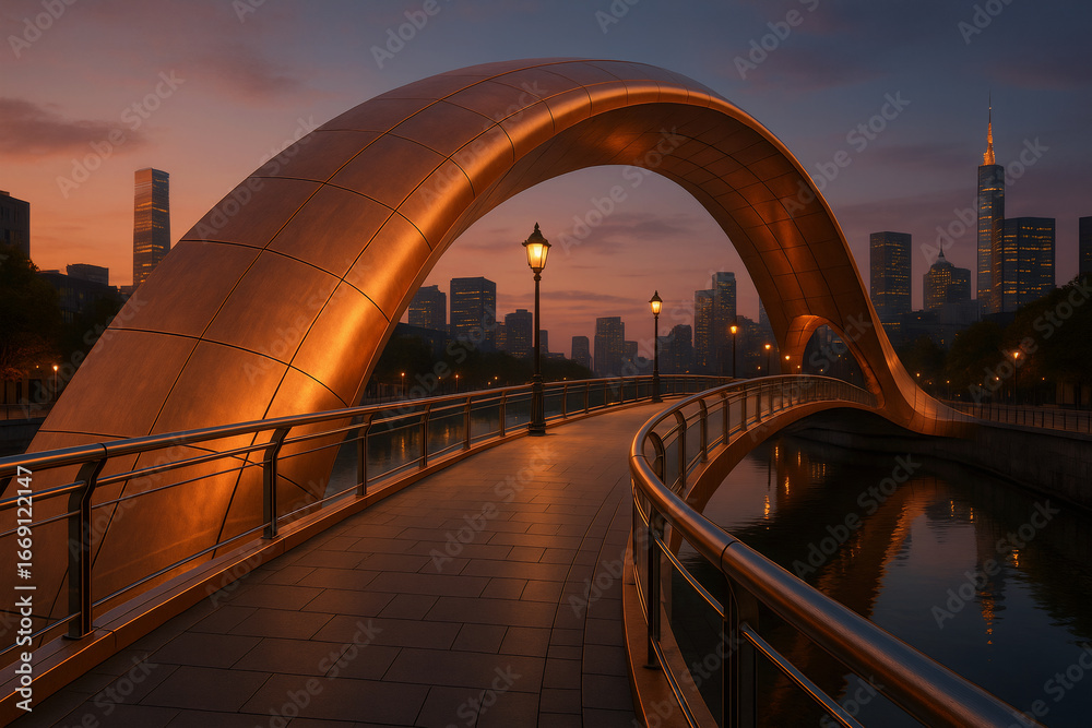 Obraz premium Copper Arch Bridge