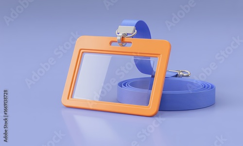 Badge and Lanyard Mockup for Identification