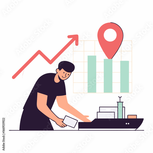 Logistics Growth with Cargo Shipping Visualization
