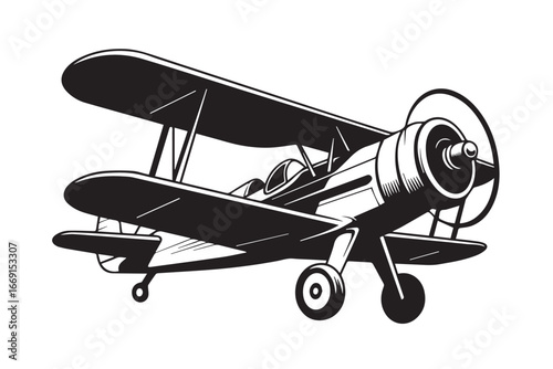detailed biplane blueprint vector artwork vintage aviation schematic drawing for ww1 aircraft enthusiasts and designers