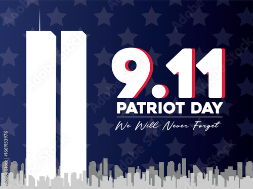 American Patriot Day banner, Patriot Day 9 11 USA Background Illustration