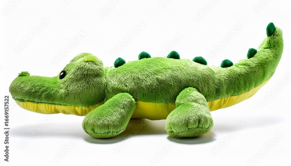 Fototapeta premium plush toy crocodile isolated on a white background