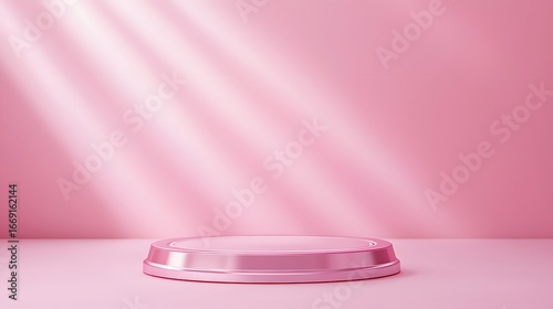 Pink Product Display Podium Minimalist Studio Background