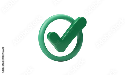 Check Mark Icon Approval Symbol on a Light Background