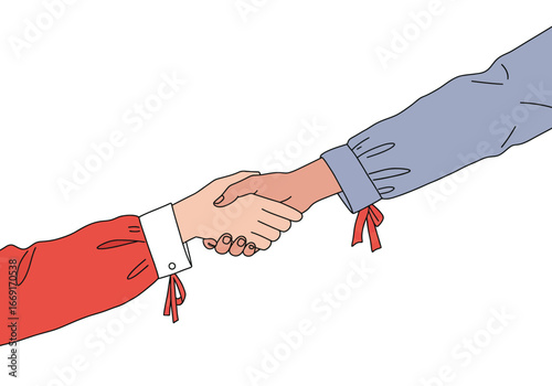 Business People Shaking Hands Agreement.