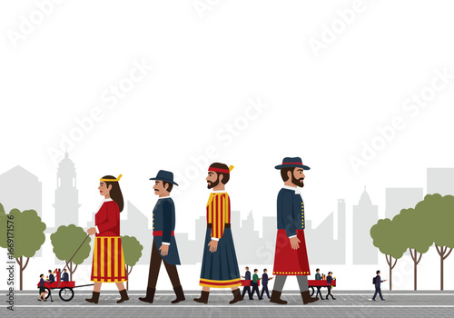 Catalan Traditional Clothing Parade.