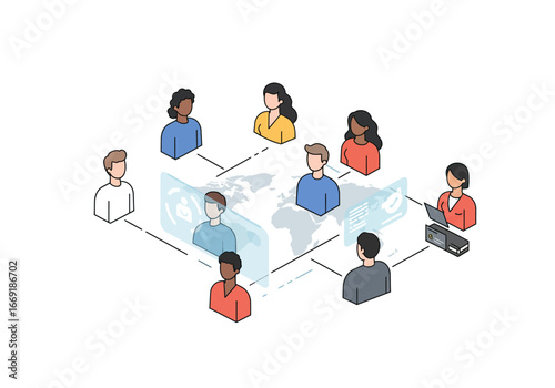 Global Teamwork: Diverse People Connected Worldwide.
