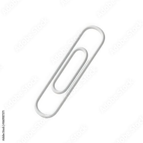 Wallpaper Mural 3d icon of a single white paperclip isolated on transparent background, a common office supply for binding papers together securely and efficiently Torontodigital.ca
