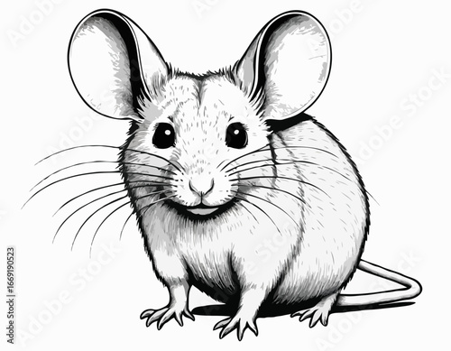 image of an mouse on white background