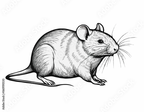 image of an mouse on white background