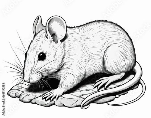 image of an mouse on white background