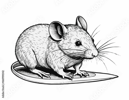 image of an mouse on white background