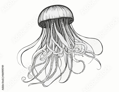 Jellyfish. illustration of Jelly Fish