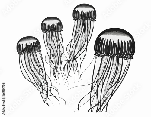 Jellyfish. illustration of Jelly Fish