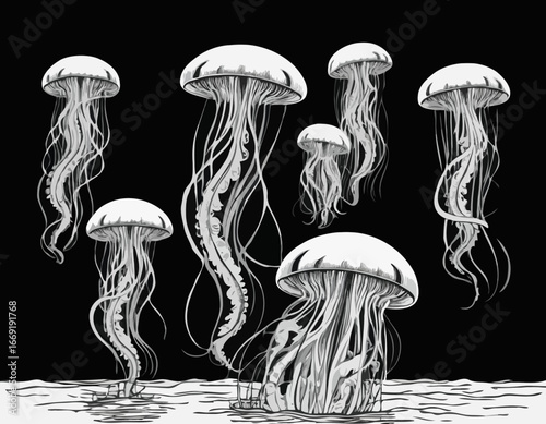 Jellyfish. illustration of Jelly Fish